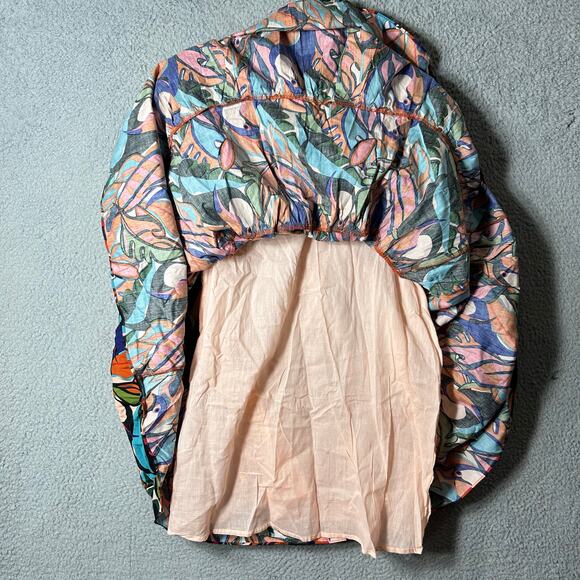 Palms Away‎ Dress Womens S Multicolor Short Sleeve Cotton Mini Summer Vacation - Picture 6 of 13